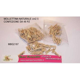 Mollettina mini naturale 48 pezzi G2187 a partire da 2,78 € 