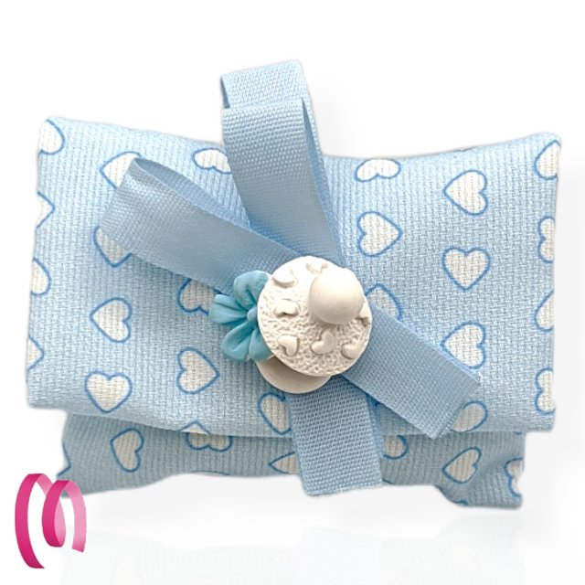 Pochette portaconfetti Baby Azzurro con fiocco e cioccio gessetto SAF904A a partire da 3,24 € NastriPortaconfetti