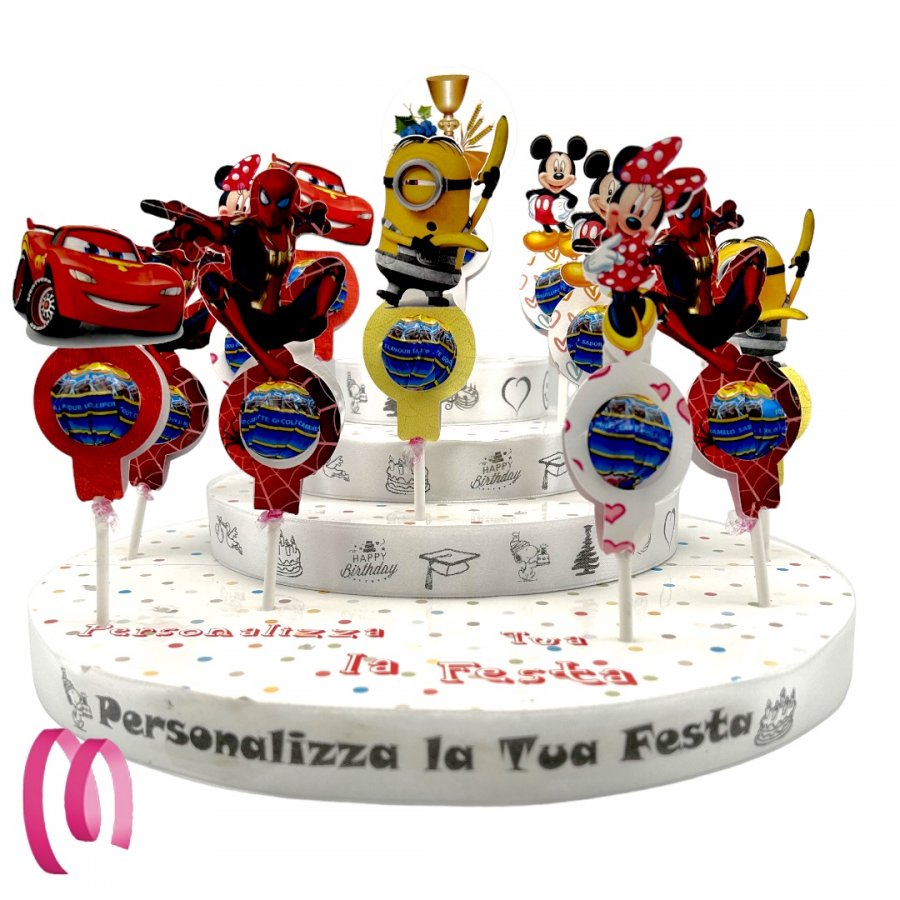 Decorazione di compleanno Minnie Mouse, Topper per torte Minnie Mouse  stampabile, Forniture per feste Minnie, Etichetta bottiglia Minnie Mouse,  Sacchetti bomboniera Minnie -  Italia