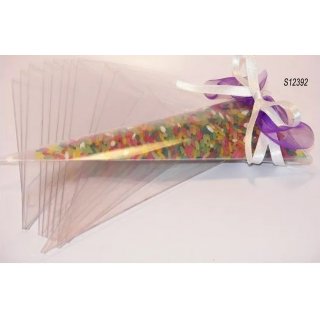 Cono Porta Riso o Porta Confetti in PVC trasparente S12392 a partire da 0,41 € 